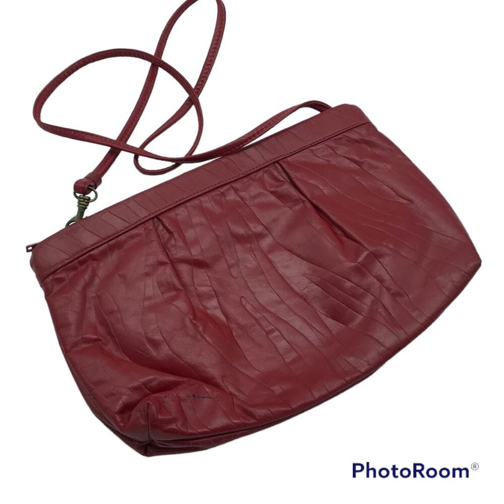 STYLECRAFT Vintage Textured Red Clutch Bag - Picture 3 of 6